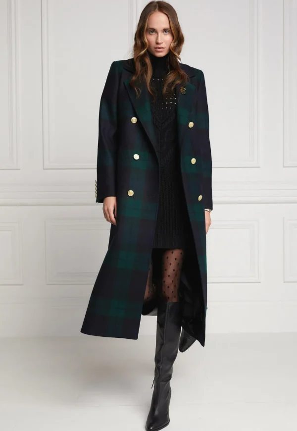 Online Double Breasted Coat - Blackwatch Women Coats