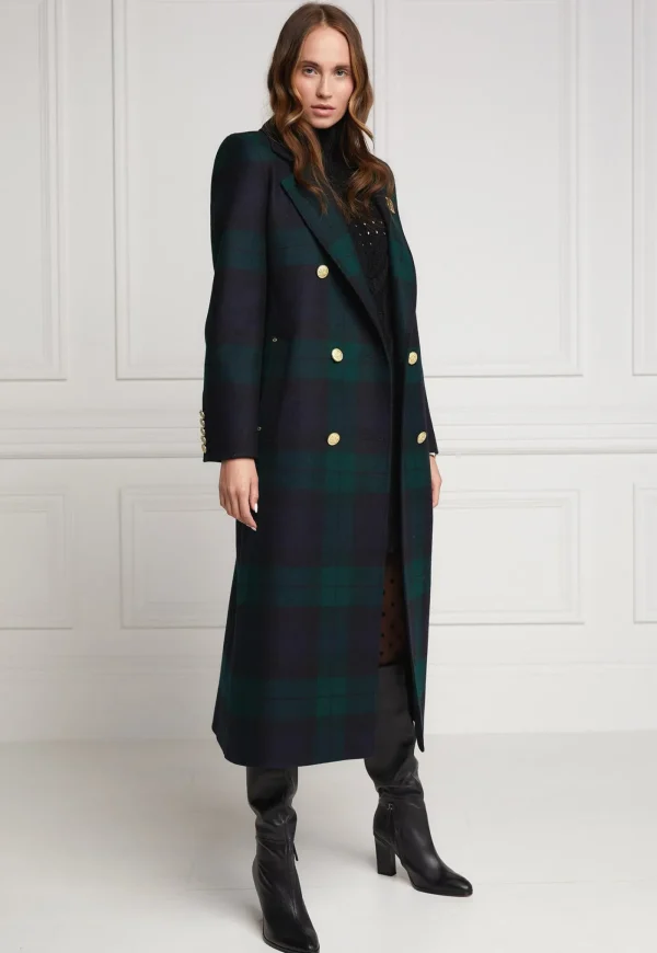 Online Double Breasted Coat - Blackwatch Women Coats