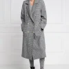 Hot Double Breasted Coat - Prince of Wales Mono Women Coats