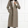 Outlet Double Breasted Shearling Coat - Orange Windsor Women Coats