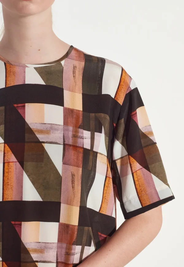 Online Drape T - Painterly Women Tops & Tees