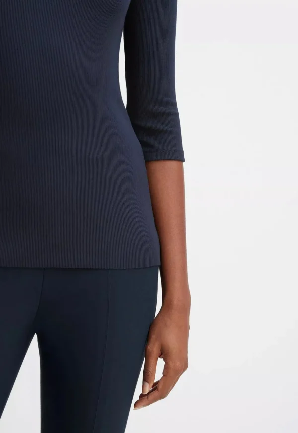Hot Elbow Sleeve Crew - Coastal Blue Women Tops & Tees