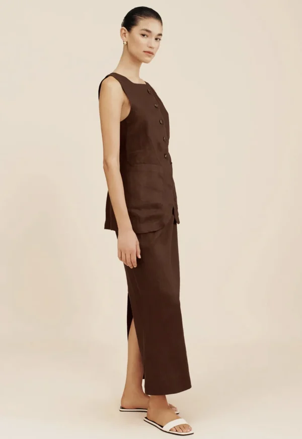 Clearance Emma Pencil Skirt - Chocolate Women Skirts