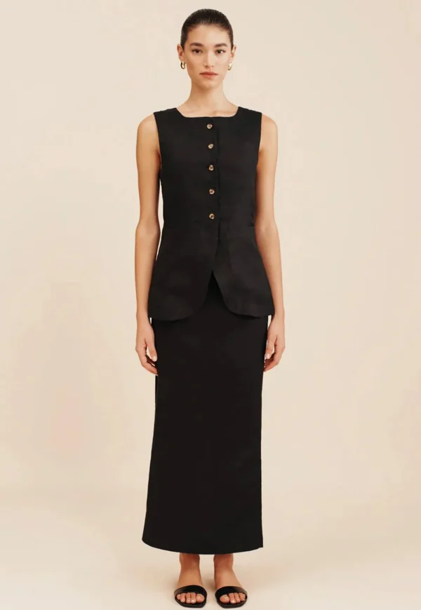 Discount Emma Vest - Black Women Tops & Tees