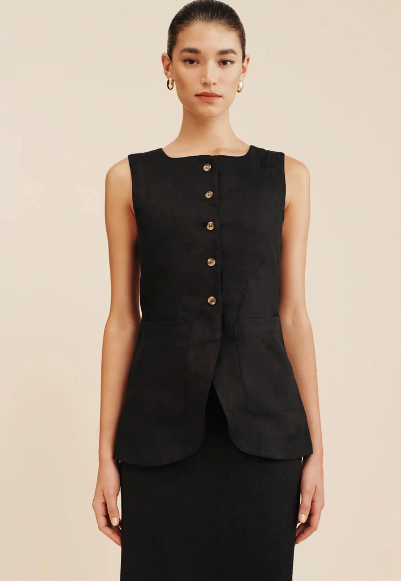 emma_vest__black_2.webp Discount Emma Vest - Black Women Tops & Tees