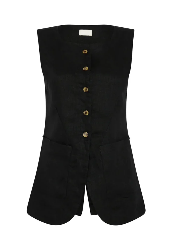 Discount Emma Vest - Black Women Tops & Tees