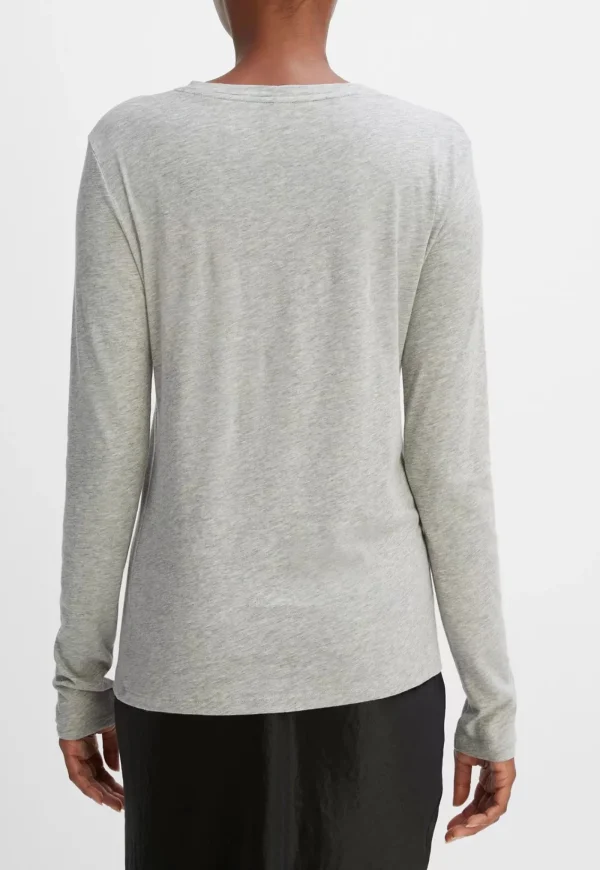 New Essential Long Sleeve Crew - Grey Women Tops & Tees