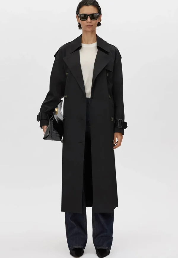 Online Evans Classic Trench Coat - Black Women Coats