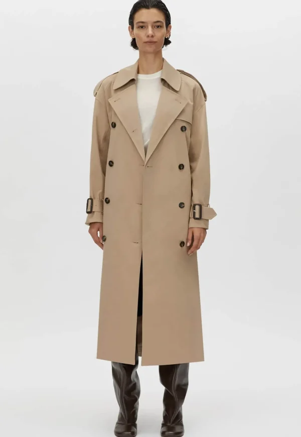 Best Evans Classic Trench Coat - Sand Women Coats