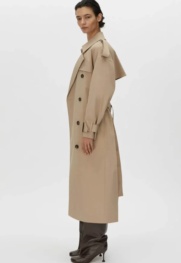 Best Evans Classic Trench Coat - Sand Women Coats