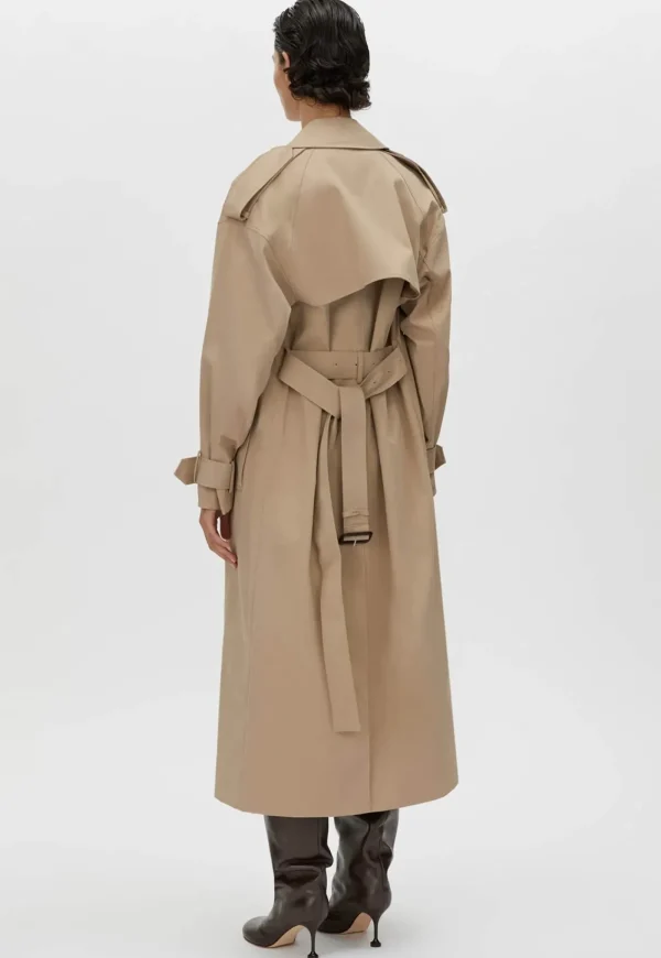 Best Evans Classic Trench Coat - Sand Women Coats