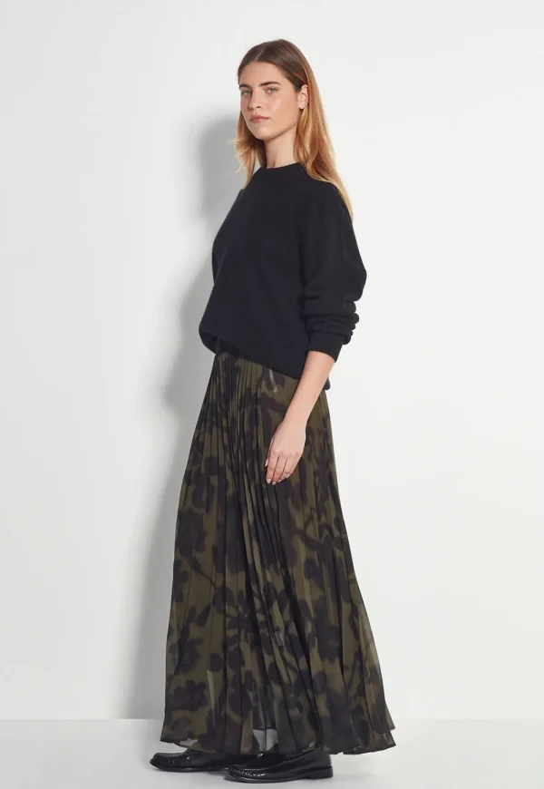 Clearance Evelyn Pleat Skirt - Midnight Flora Women Skirts