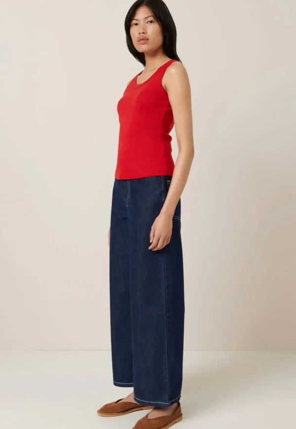 Online Everyday Singlet - Red Women Tops & Tees