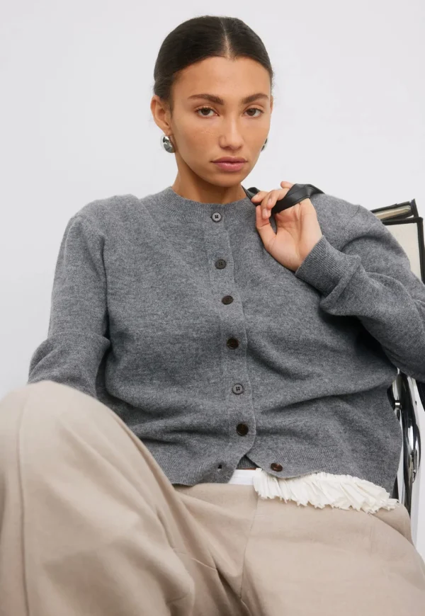Sale Farrah Knit Cardi - Gray Women Knitwear