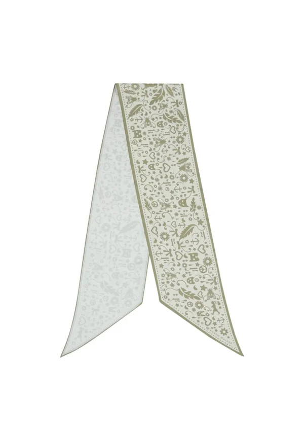 Best Filigree Sash Scarf - Cream/Olive Women Scarves | Scarves