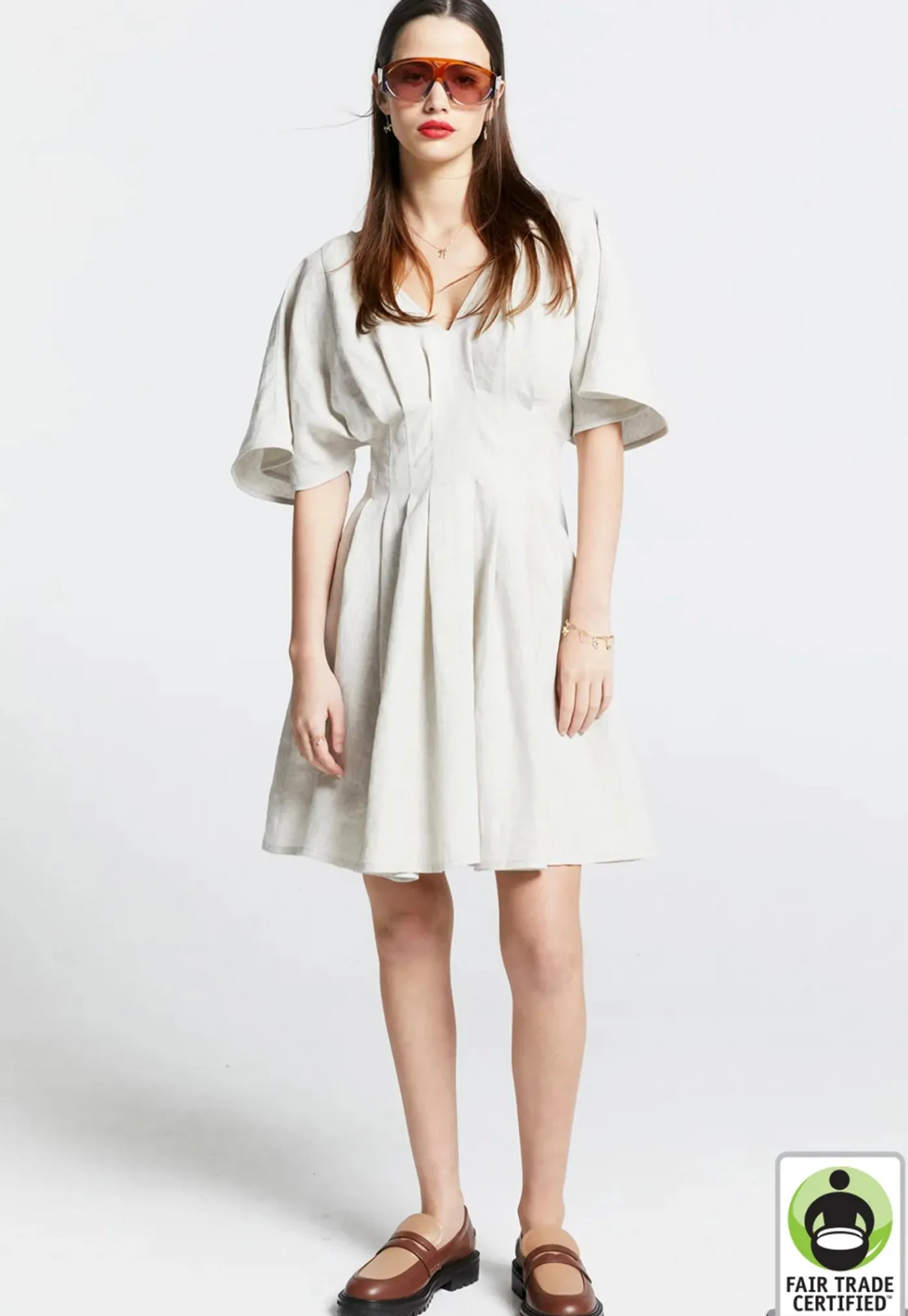 florence_mini_dress__natu_0.webp Online Florence Mini Dress - Natural Linen Women Dresses