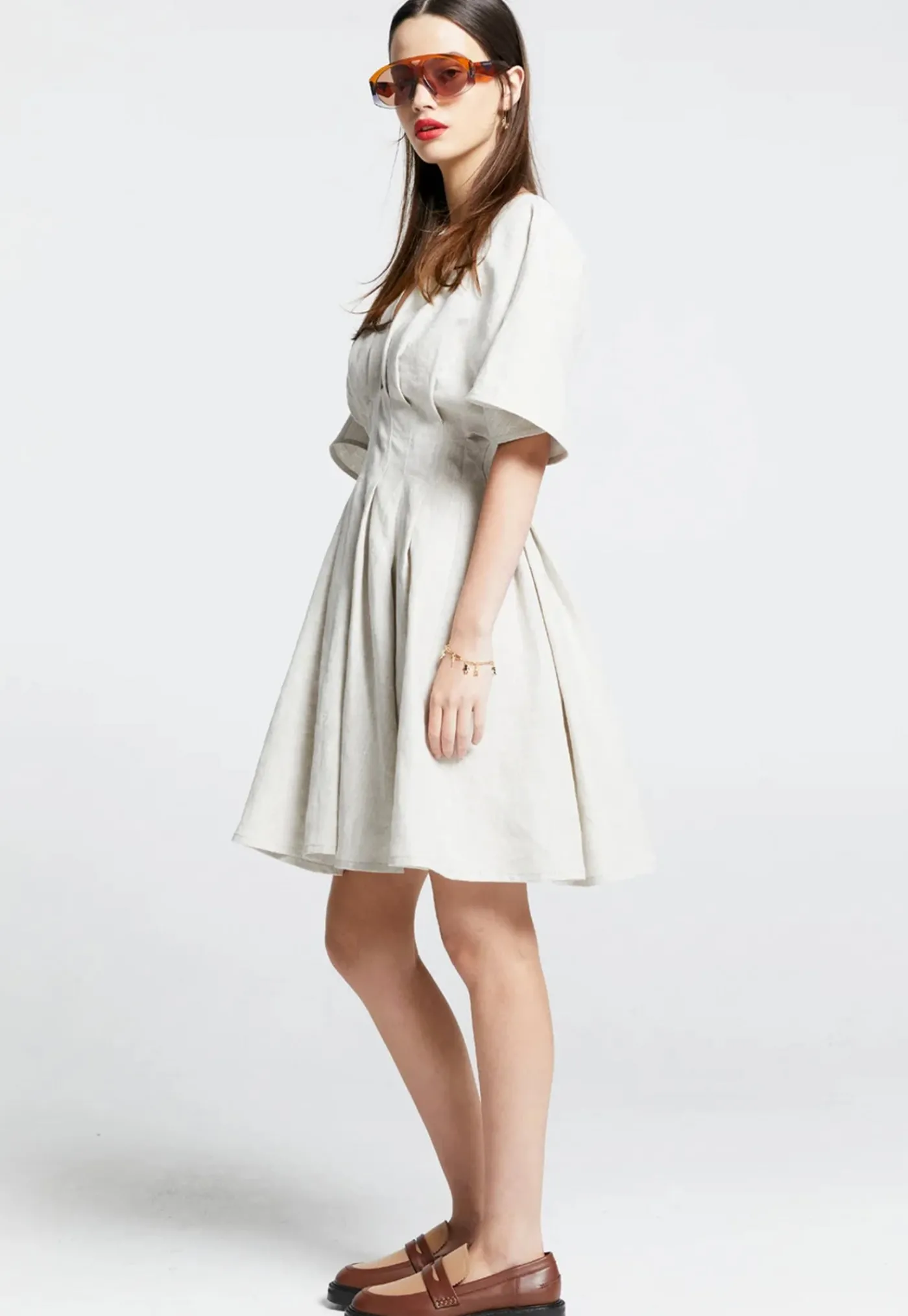 florence_mini_dress__natu_1.webp Online Florence Mini Dress - Natural Linen Women Dresses