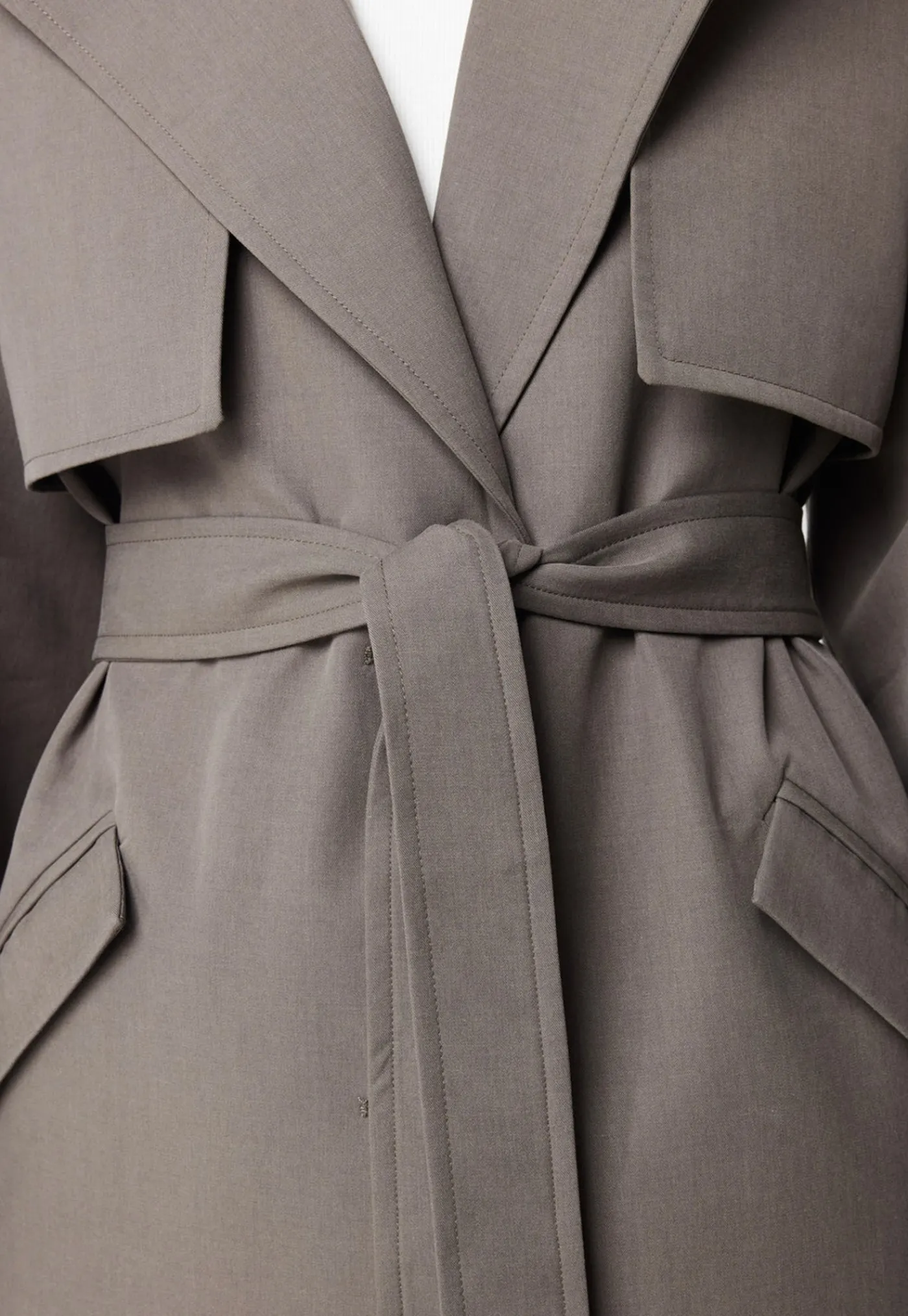 franklin_trench_coat__cha_5.webp Online Franklin Trench Coat - Charcoal Women Coats