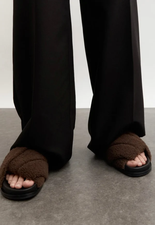 Best Gansu Slide Shearling - Burnt Toast Women Footwear | Slides & Sandals