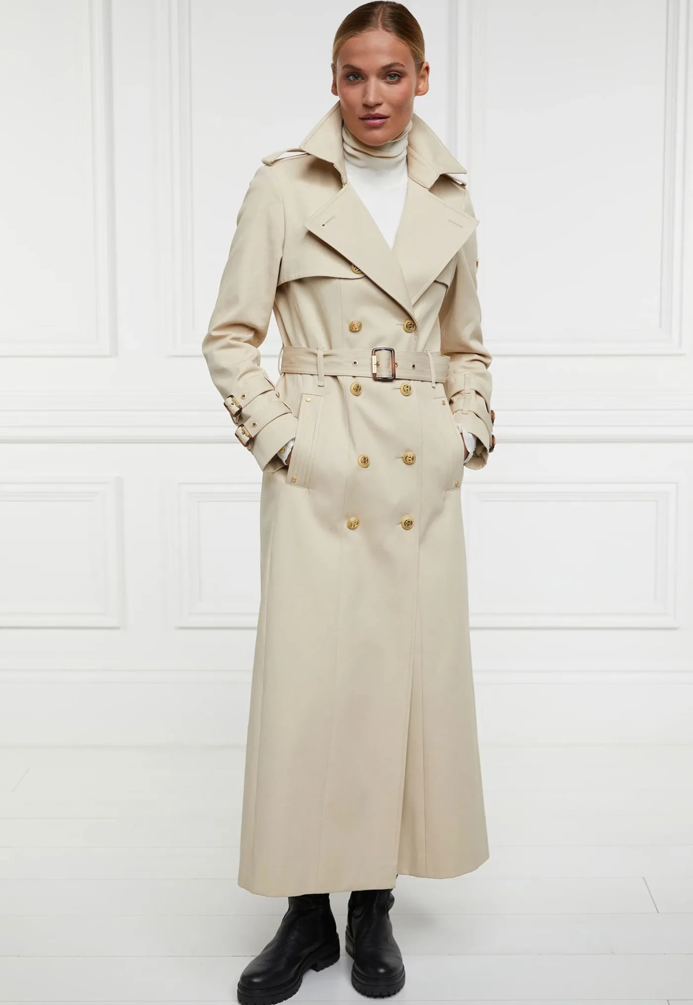gatcombe_full_length_tren_0.webp Outlet Gatcombe Full Length Trench Coat - Stone Women Coats