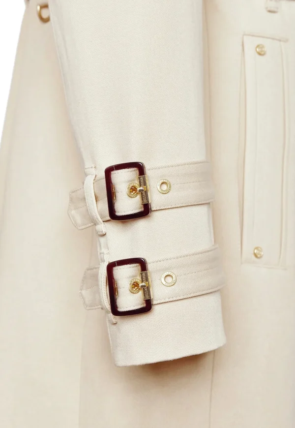 Outlet Gatcombe Full Length Trench Coat - Stone Women Coats
