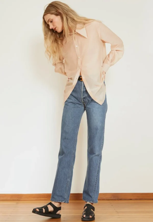 Online Gentleman Classic Shirt - Blush Liberty Women Tops & Tees