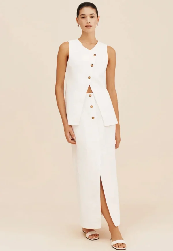Online Gigi Column Skirt - Ivory Women Skirts