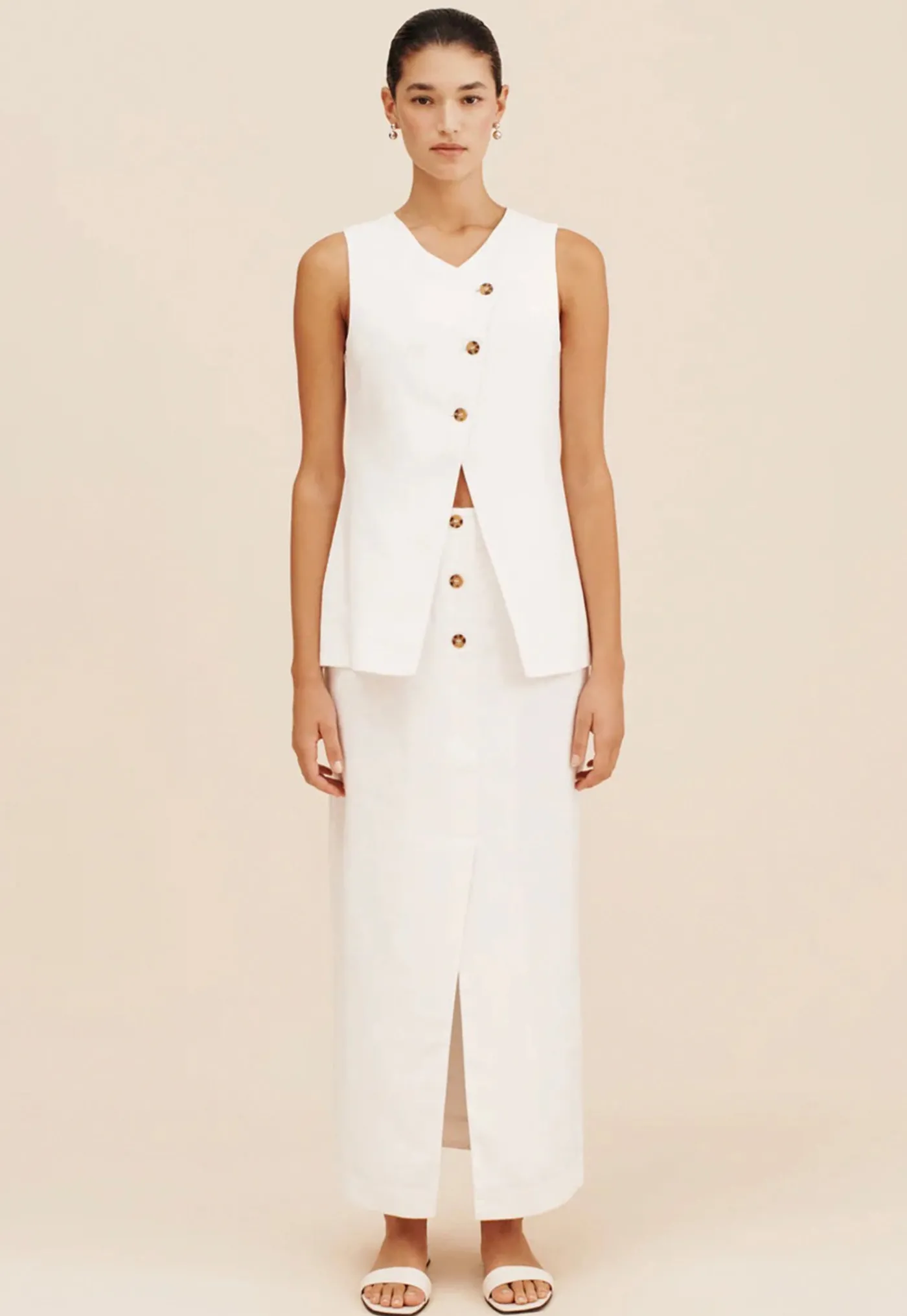 gigi_column_skirt__ivory_4.webp Online Gigi Column Skirt - Ivory Women Skirts