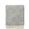 Fashion Gooseye Lambswool Throw - Green Cushions & Throws