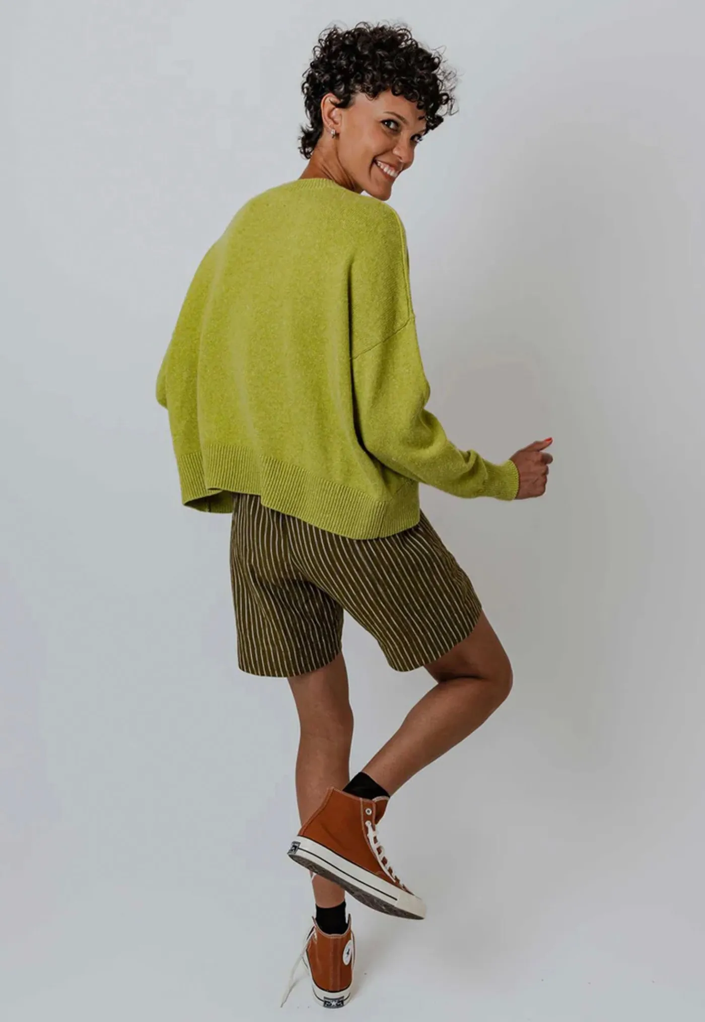 griddy_sweater__melon_1.webp Clearance Griddy Sweater - Melon Women Knitwear