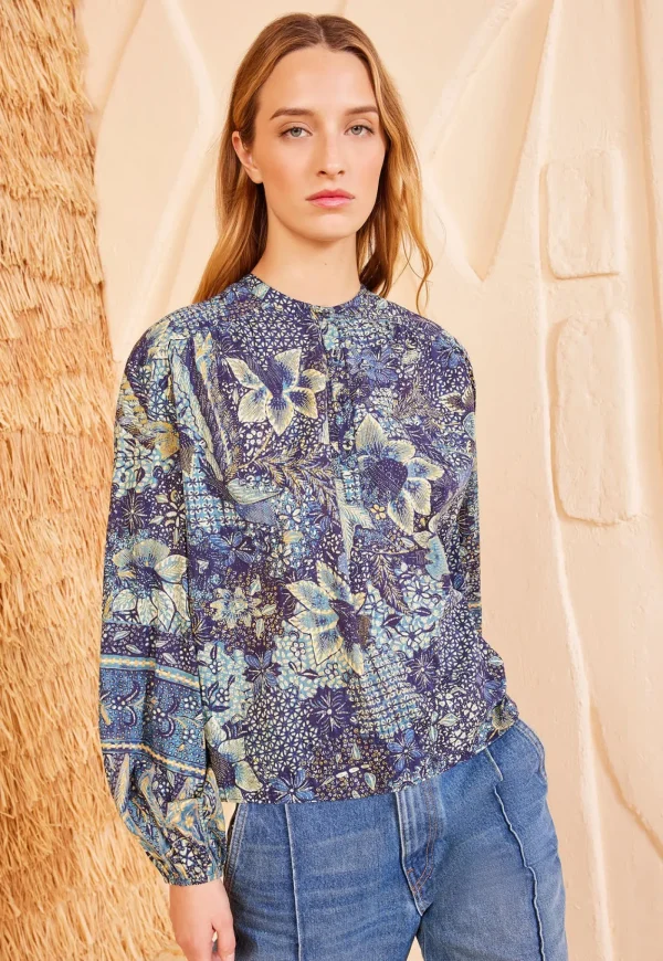 Clearance Harlowe Blouse - Portofino Women Tops & Tees