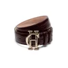 Outlet HC Classic Belt - Merlot Croc Women Belts | Belts