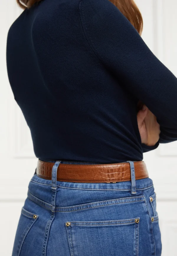 New HC Classic Belt - Tan Croc Women Belts | Belts