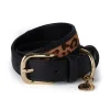 Online HC Classic Dog Collar - Black & Leopard Pony Pets
