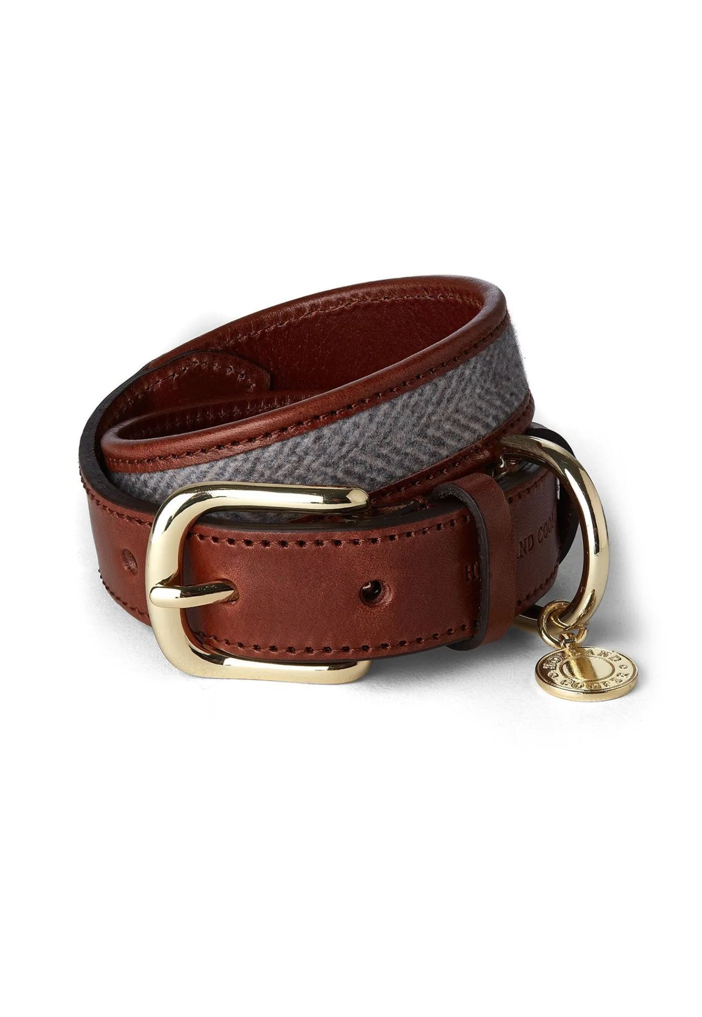 hc_classic_dog_collar__ch_0.webp Outlet HC Classic Dog Collar - Chestnut & Tweed Pets