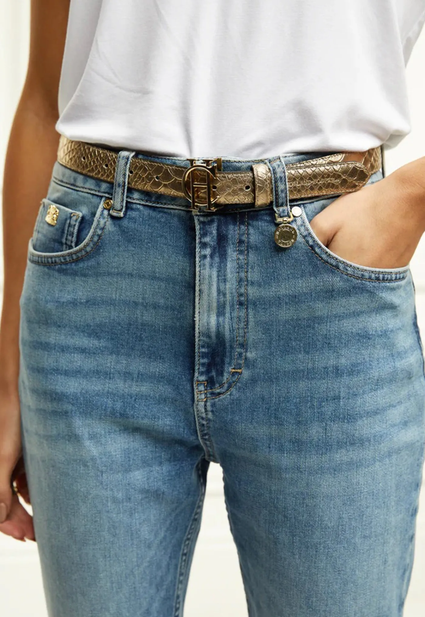 hc_classic_slim_belt__cha_2.webp New HC Classic Slim Belt - Champagne Croc Women Belts | Belts