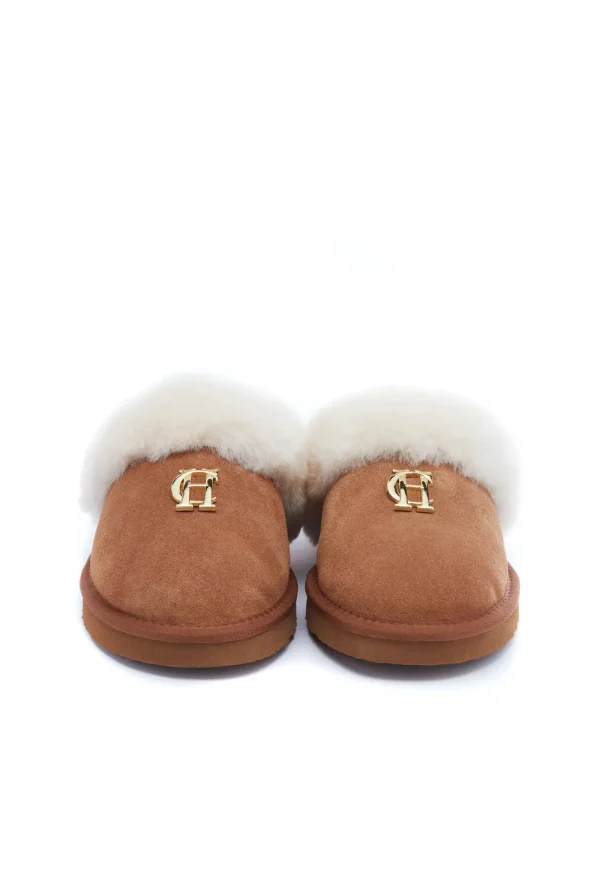 New HC Shearling Slipper - Tan Women Footwear | Slippers