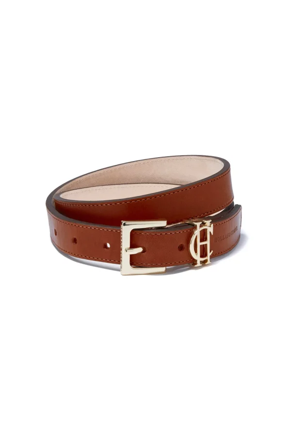 Fashion HC Slim Logo Belt - Tan Women Belts | Belts