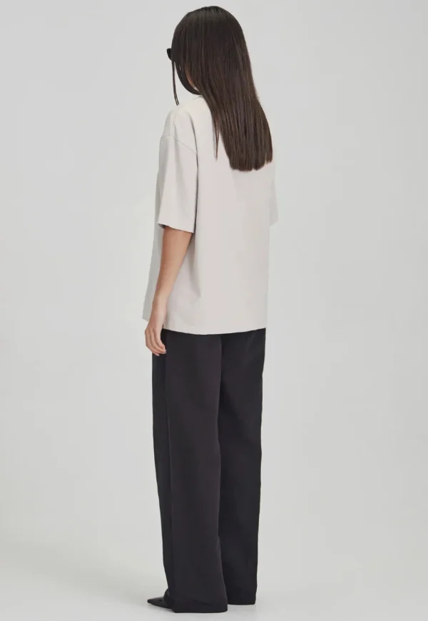 Fashion Heavy Longline Tee - Pumice Women Tops & Tees