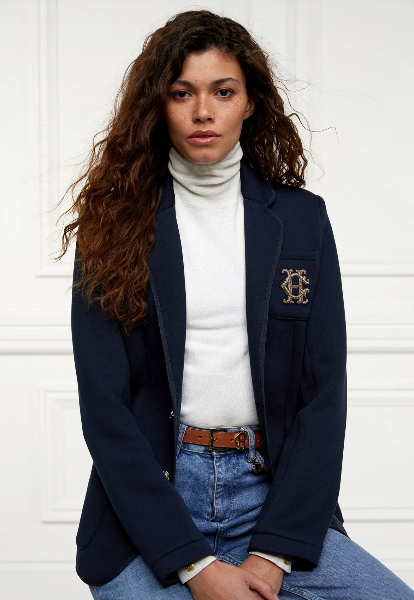 henleys_blazer__navy_2.webp Clearance Henleys Blazer - Navy Women Blazers & Jackets