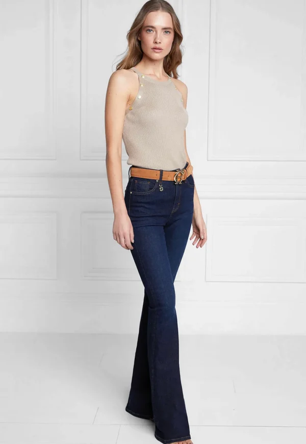 Best High Rise Flared Jean - Deep Indigo Women Denim