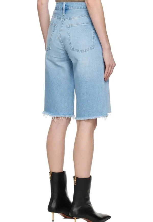 Clearance High Rise Wide Leg Bermuda - Zona Women Shorts | Denim