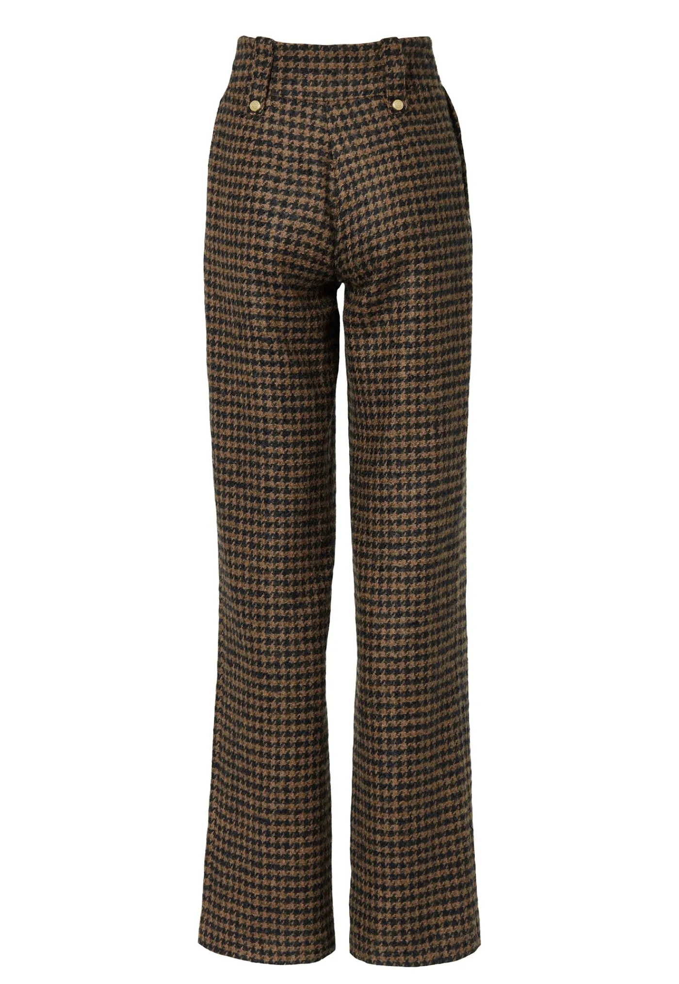 high_waisted_straight_tro_7-1.webp Discount High Waisted Straight Trouser - Chocolate Houndstooth Women Pants