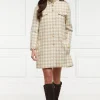 New Highbury Cape Coat - Camel Houndstooth Women Coats