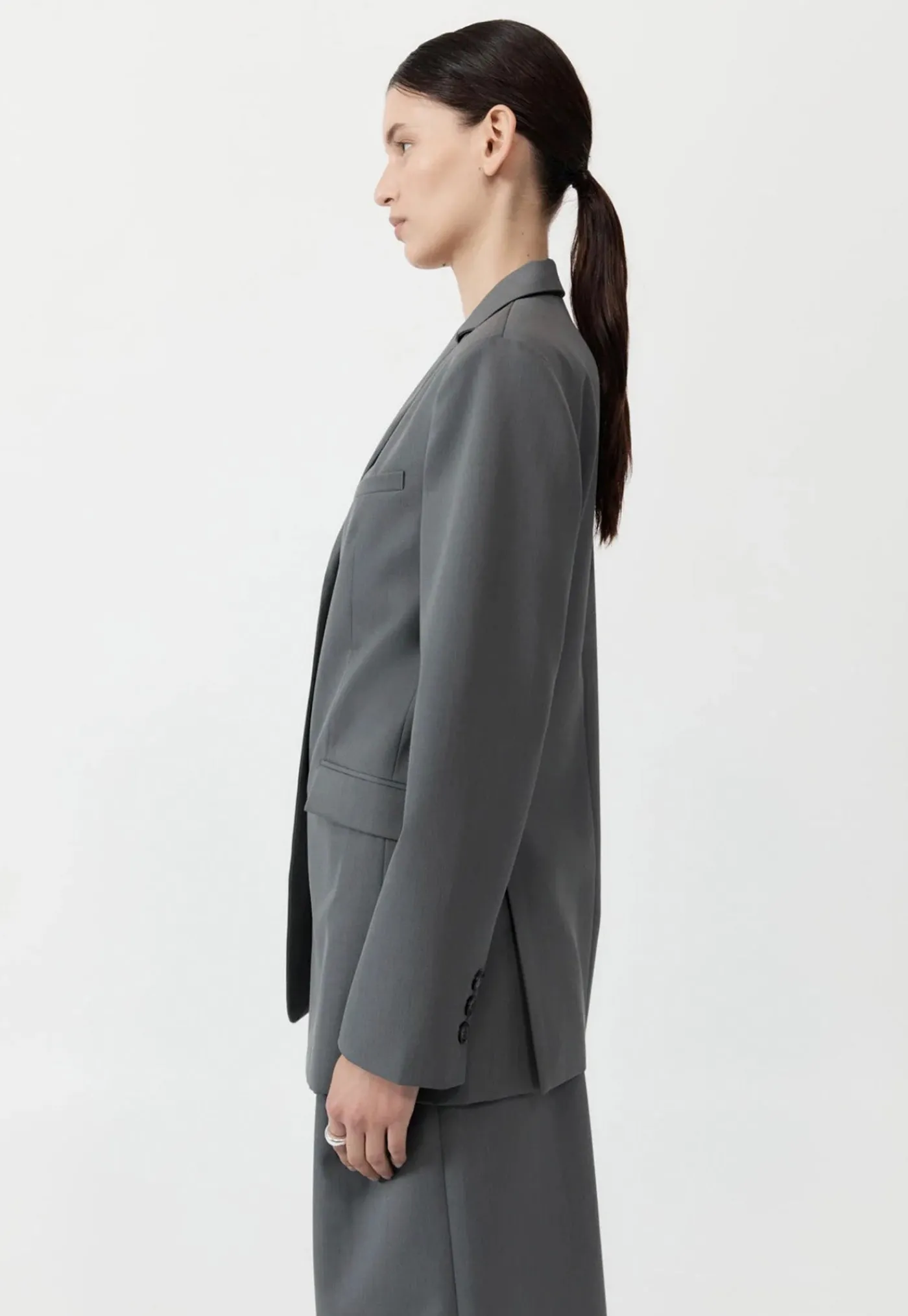 homme_belted_blazer__pewt_5.webp Best Homme Belted Blazer - Pewter Grey Women Blazers & Jackets