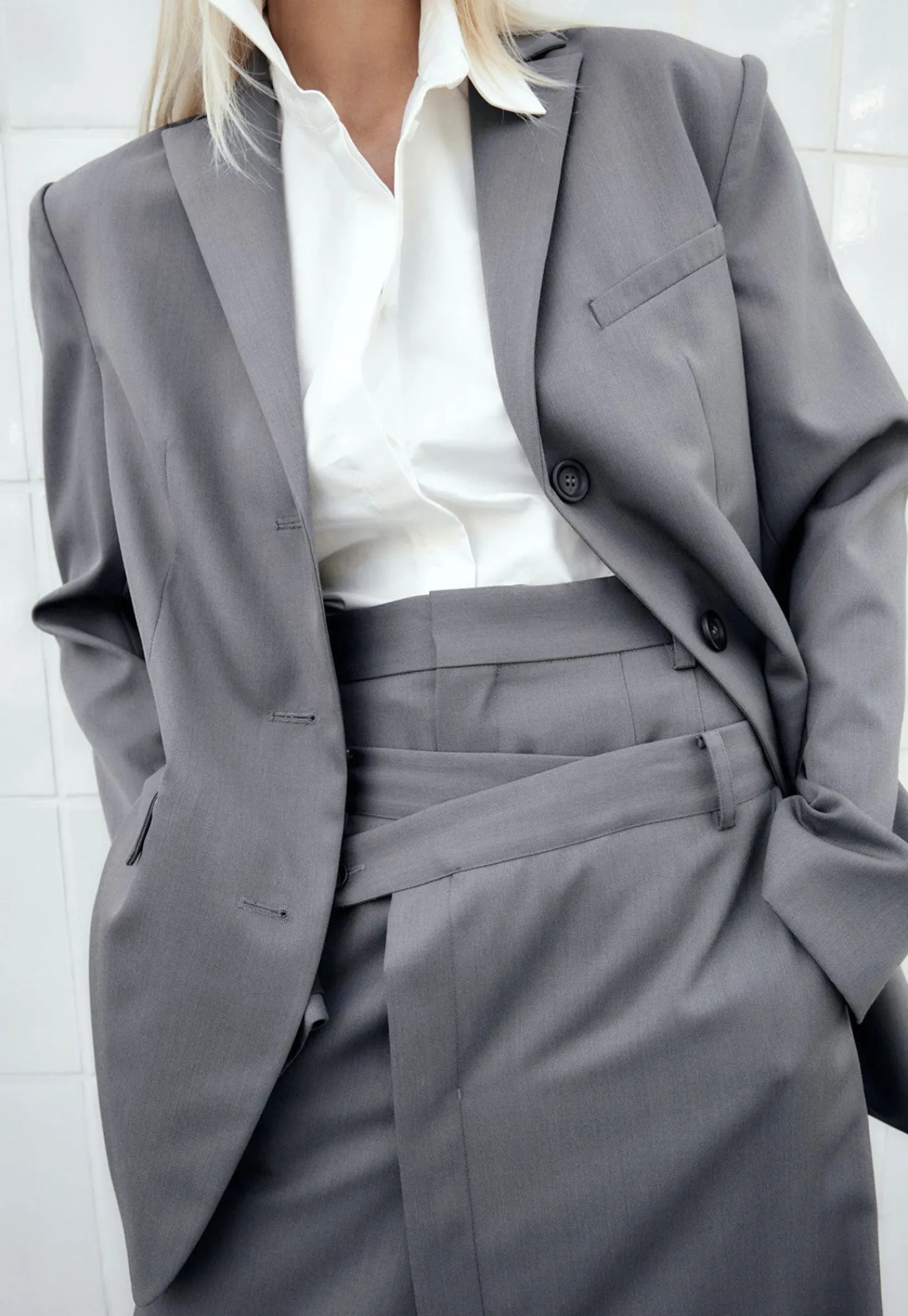 homme_belted_blazer__pewt_6.webp Best Homme Belted Blazer - Pewter Grey Women Blazers & Jackets
