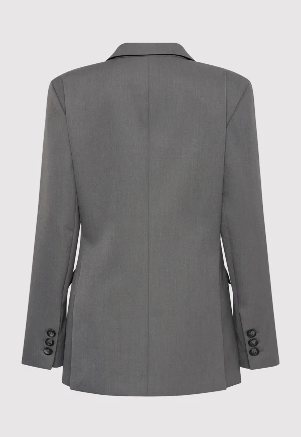 Best Homme Belted Blazer - Pewter Grey Women Blazers & Jackets