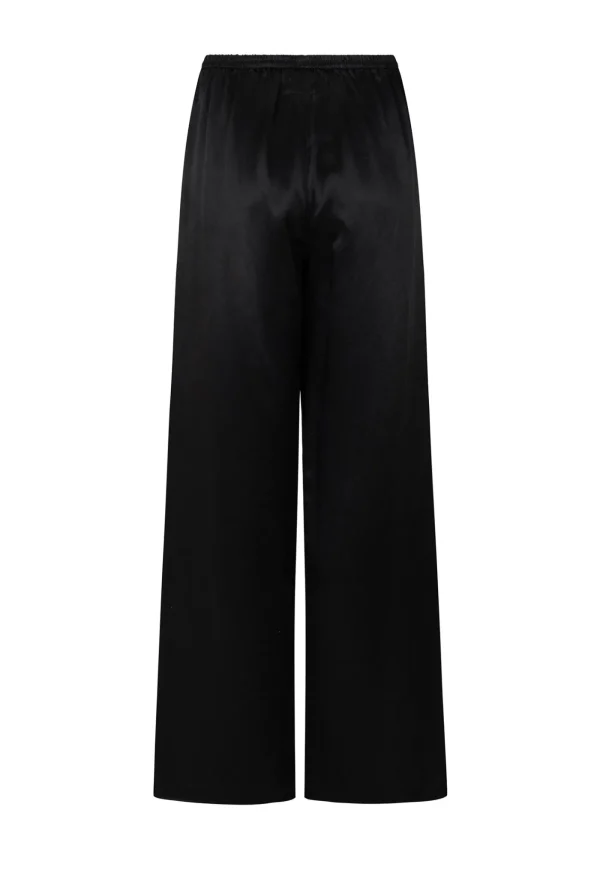 Clearance Irving Trouser - Black Satin Women Pants