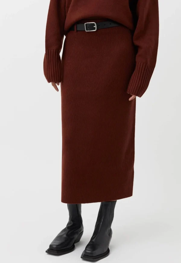 Outlet Kalina Skirt - Mahogany Women Skirts