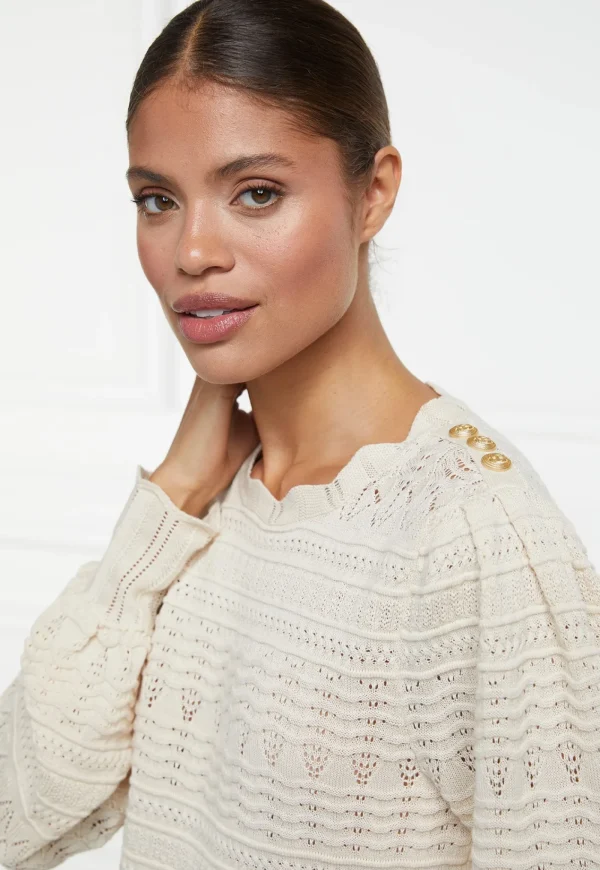Outlet Kelsie Pointelle Knit - Almond Women Tops & Tees
